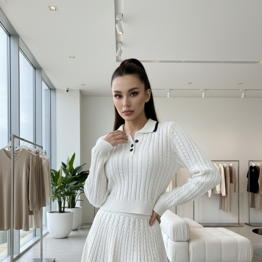 Дамски комплект 'Cable-Knit Chic'